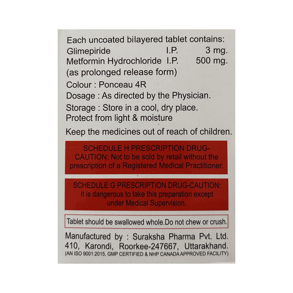 Sugatab-M 3 Tablet PR - Image 2