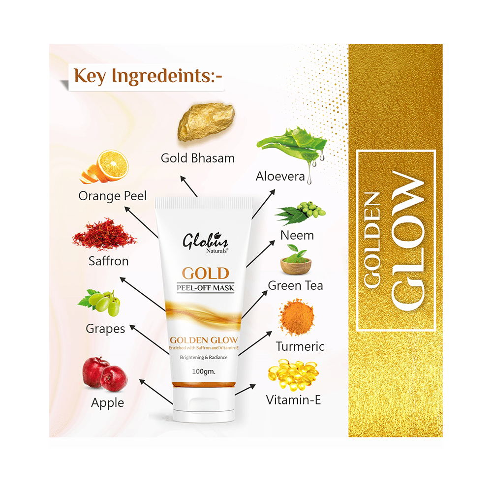 Globus Naturals Gold Peel-Off Mask(100gm Each) - Image 4