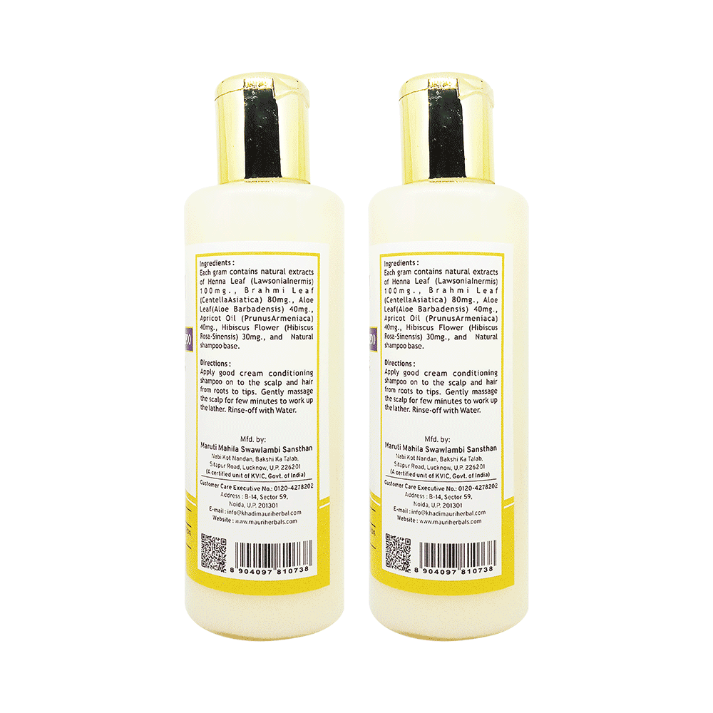 Khadi Mauri Herbal Cream Conditioning Shampoo (210ml Each) Apricot,Aloevera & Honey - Image 2