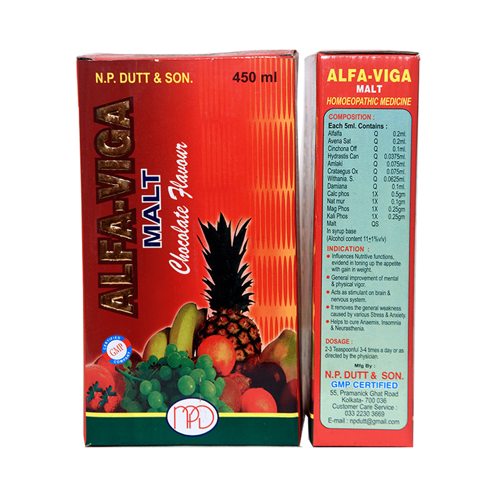 N.P. Dutt & Son Alfa-Viga Malt Syrup Chocolate - Image 3