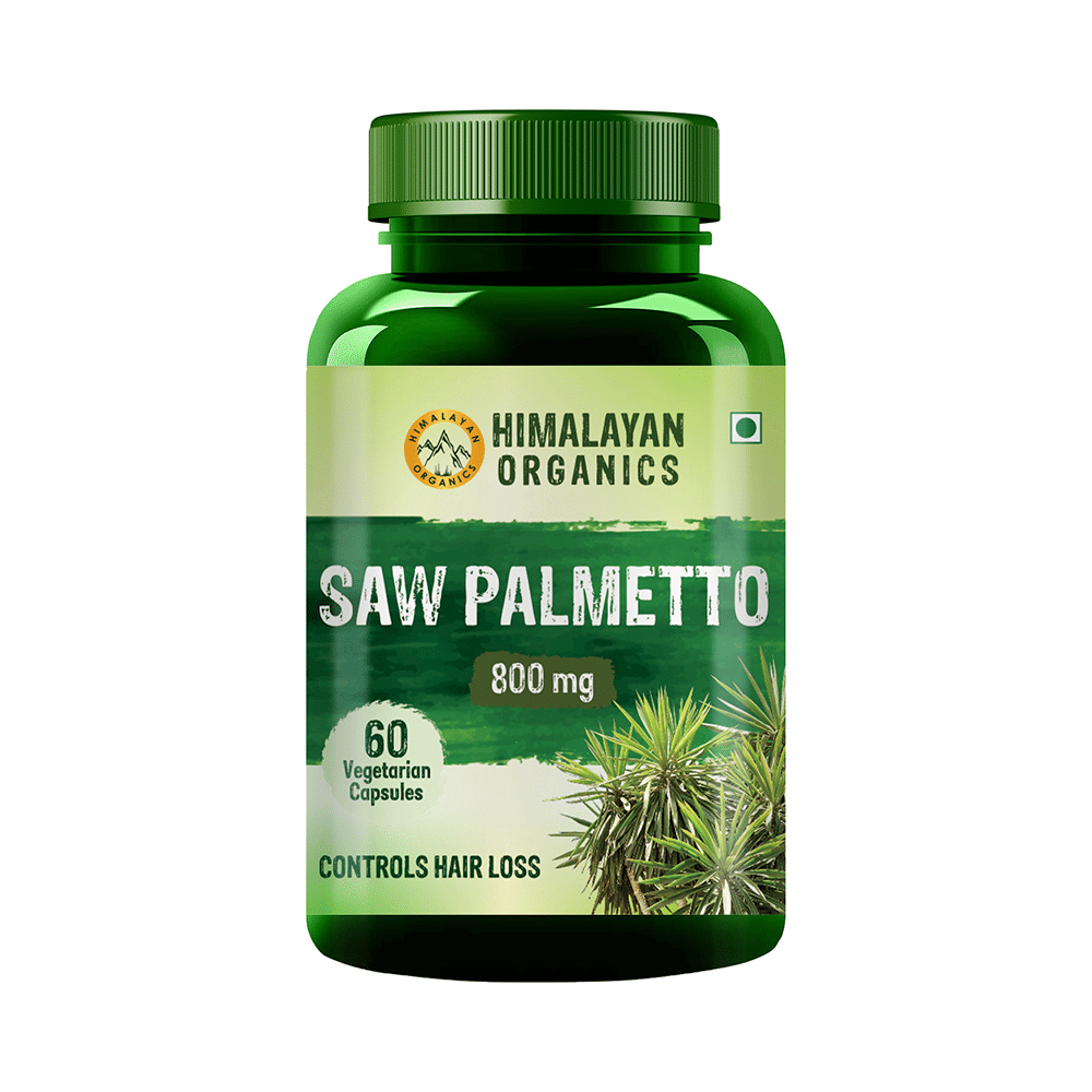 Himalayan Organics Saw Palmetto 800mg Vegetarian Capsule | Helps Control Hair Loss - Image 1