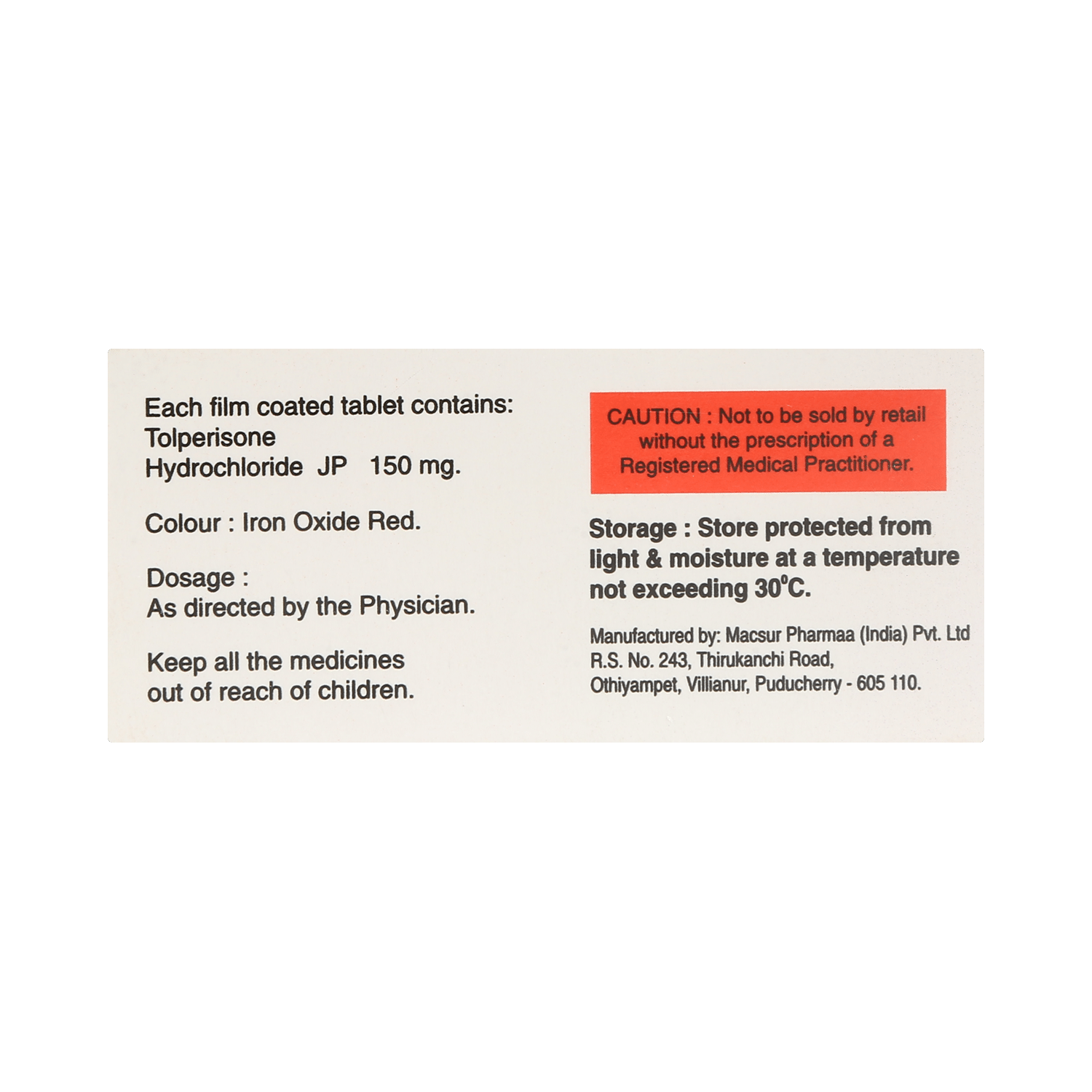 Tolmex 150mg Tablet - Image 3