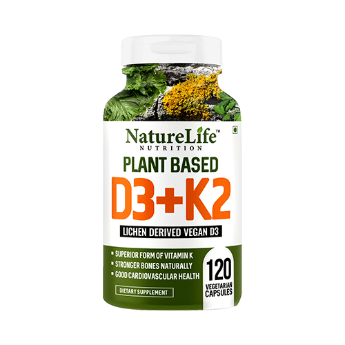 Nature Life Nutrition Plant Based D3+K2 Vegetarian Capsule - Image 1
