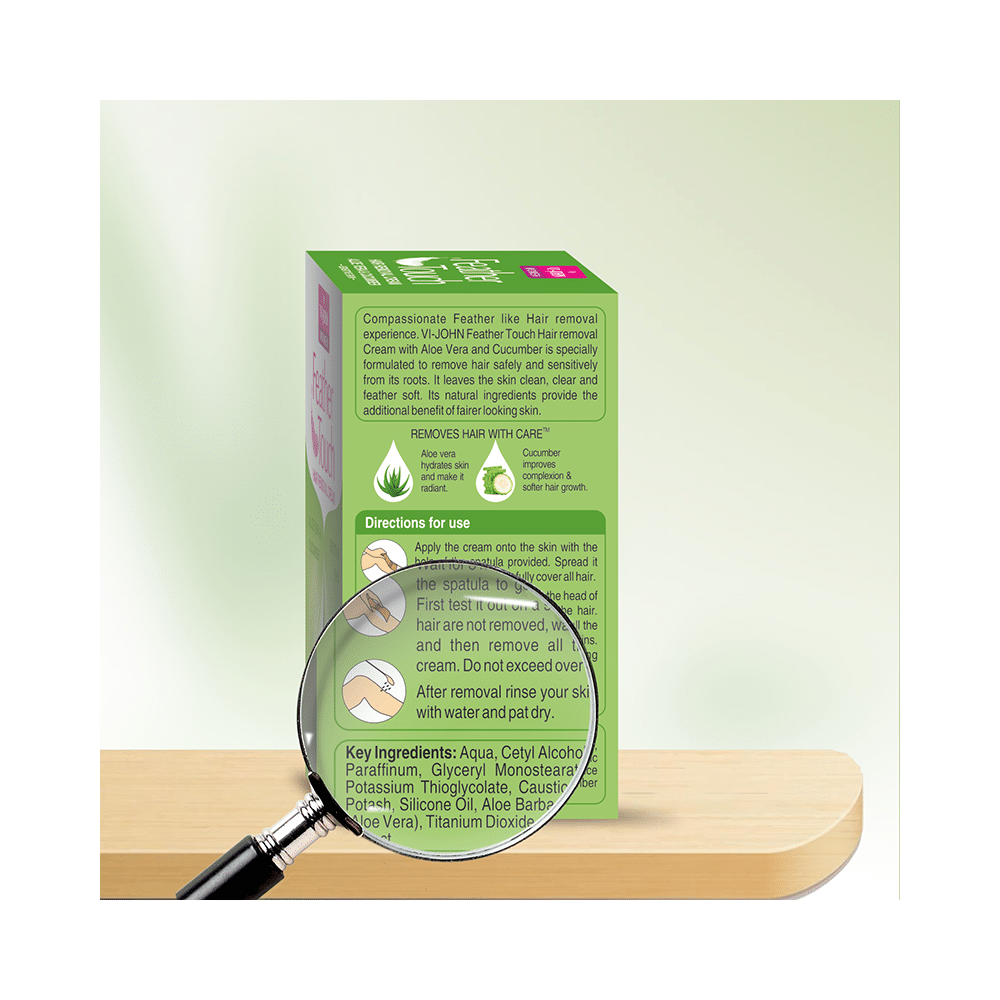 Vi-John Feather Touch Hair Removal Cream Aloevera & Cucumber - Image 4
