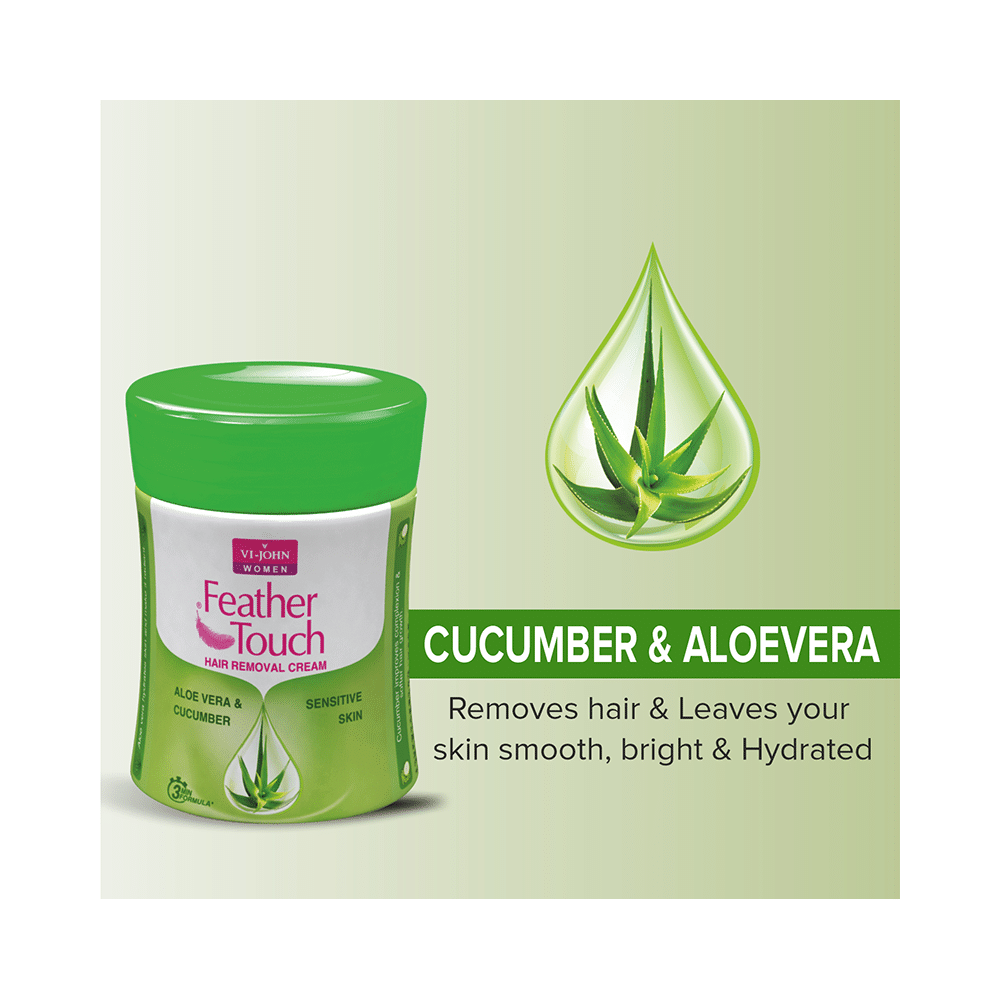 Vi-John Feather Touch Hair Removal Cream Aloevera & Cucumber - Image 5