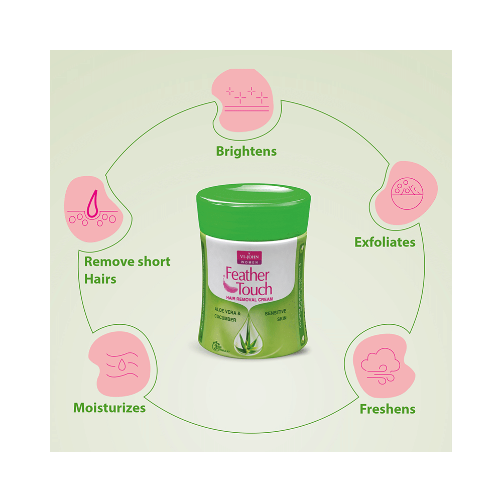 Vi-John Feather Touch Hair Removal Cream Aloevera & Cucumber - Image 6