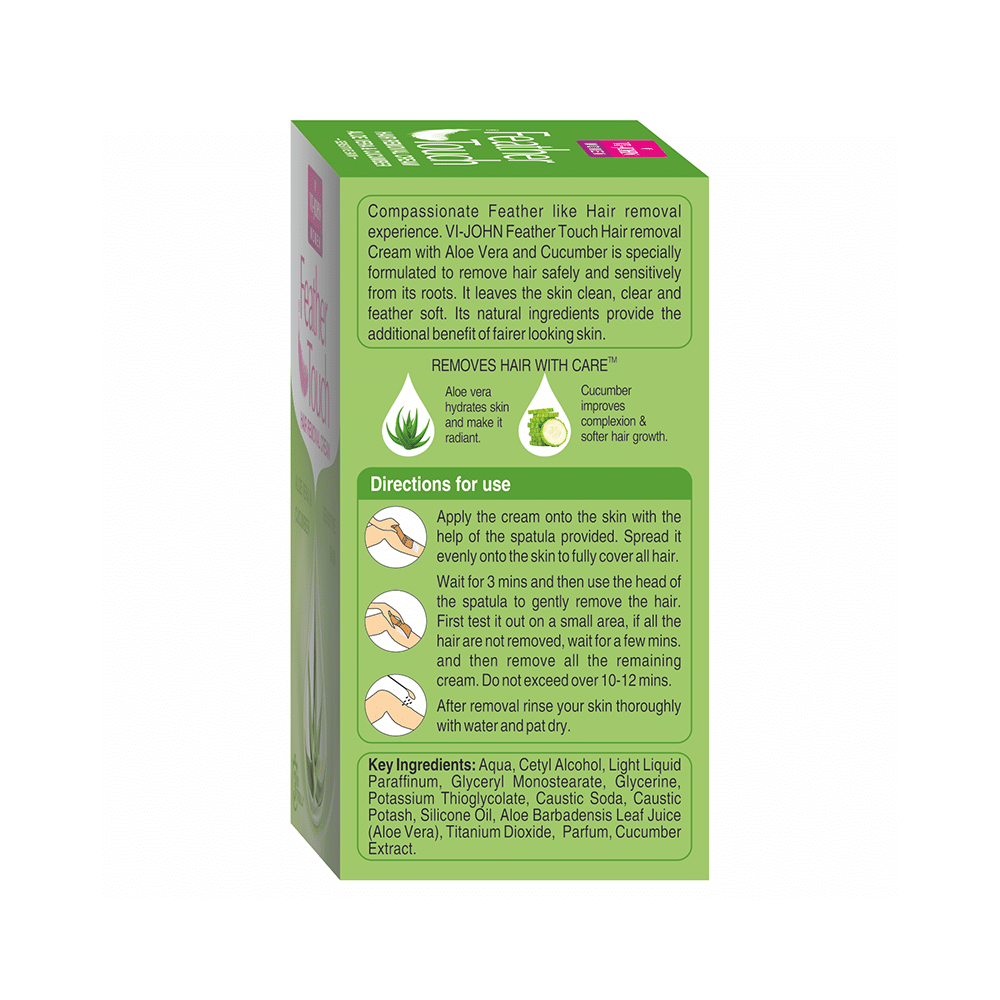 Vi-John Feather Touch Hair Removal Cream Aloevera & Cucumber - Image 2