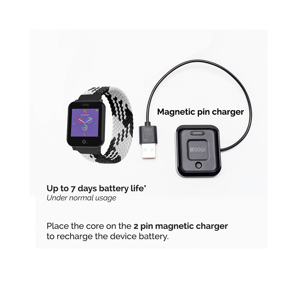 GOQii Vital Junior Fitness with 3 Months Health & Personal Coaching Smart Watch Cherry & Cream - Image 4