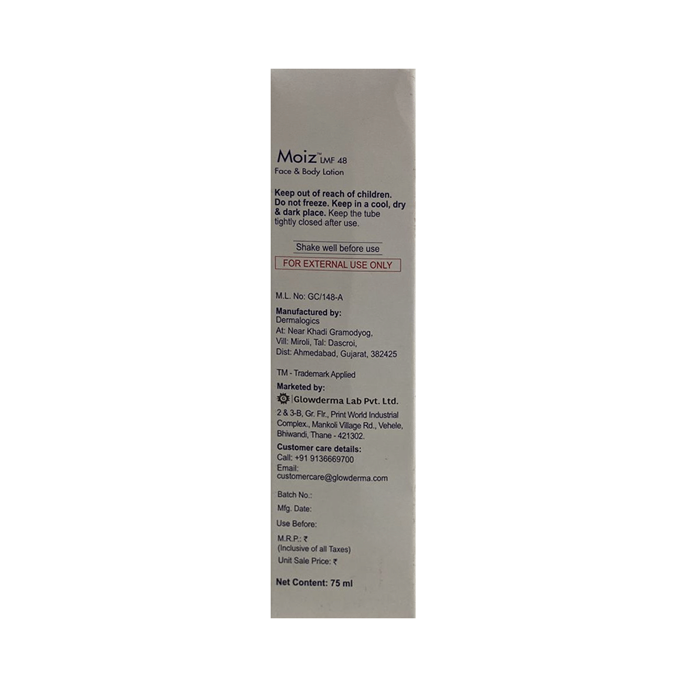 Moiz Lmf 48 Face & Body Lotion | Paraben, Fragrance & Cruelty-Free | Derma Care | For Normal, Dry to Very Dry, Sensitive Skin - Image 2