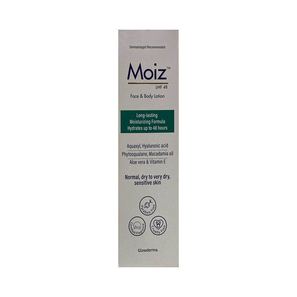 Moiz Lmf 48 Face & Body Lotion | Paraben, Fragrance & Cruelty-Free | Derma Care | For Normal, Dry to Very Dry, Sensitive Skin