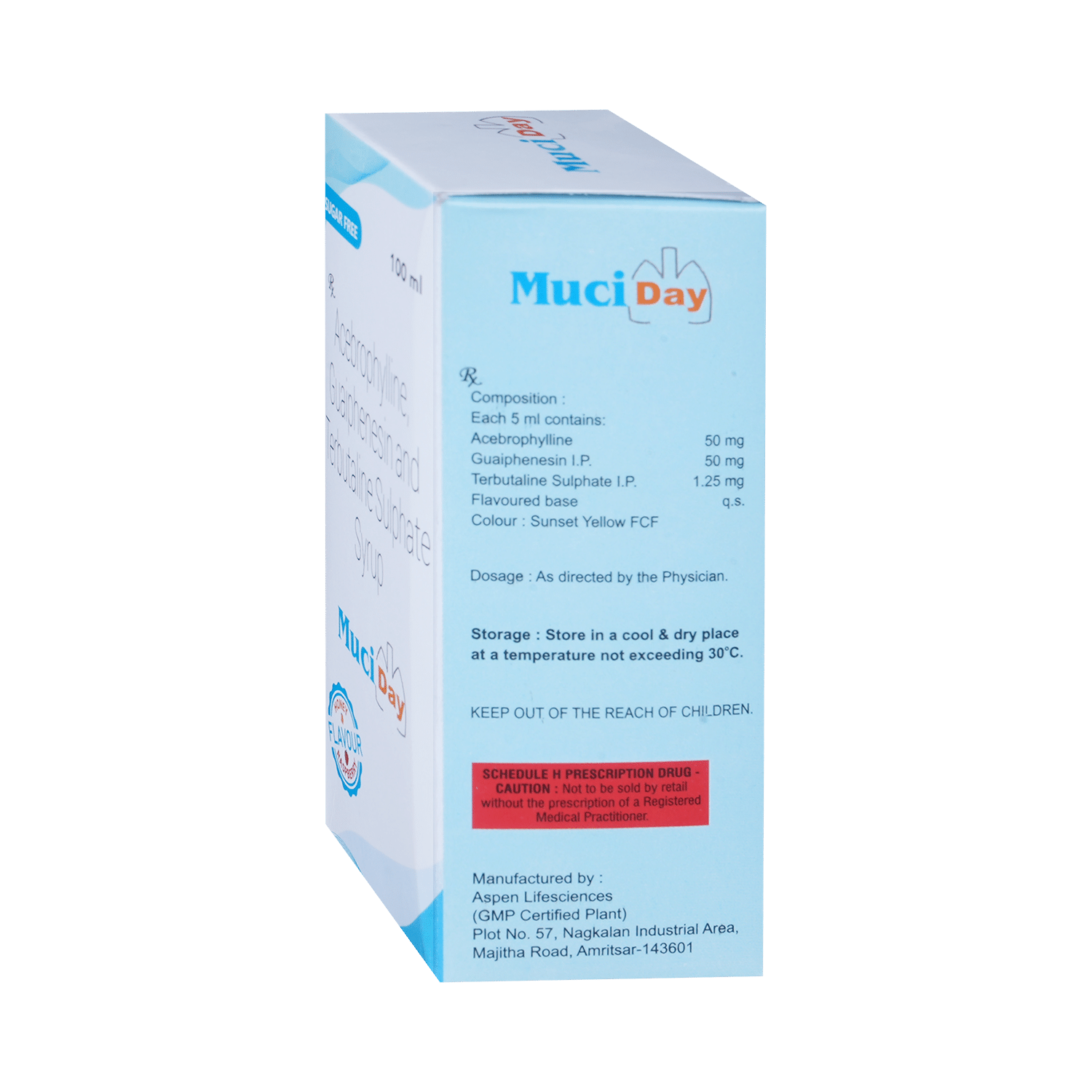 Muciday Syrup Honey Raspberry Sugar Free - Image 3