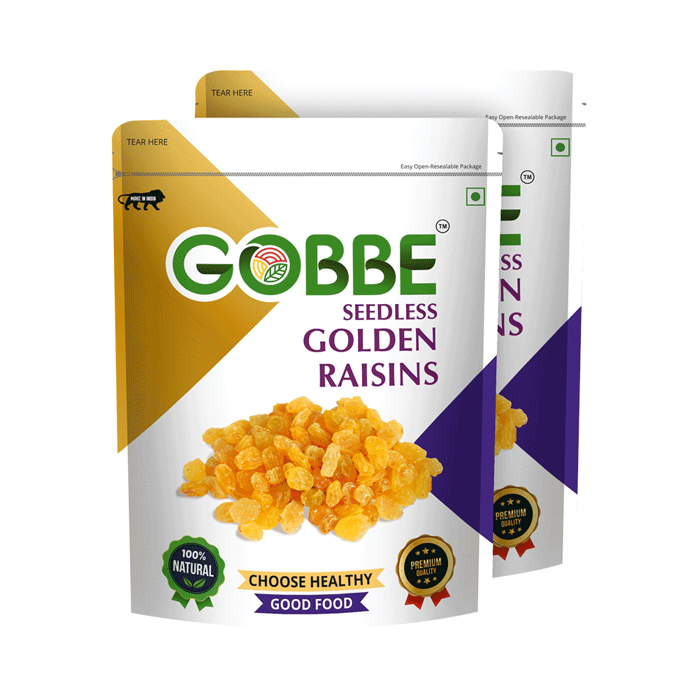 Gobbe Seedless Golden Raisins (200gm Each) - Image 1