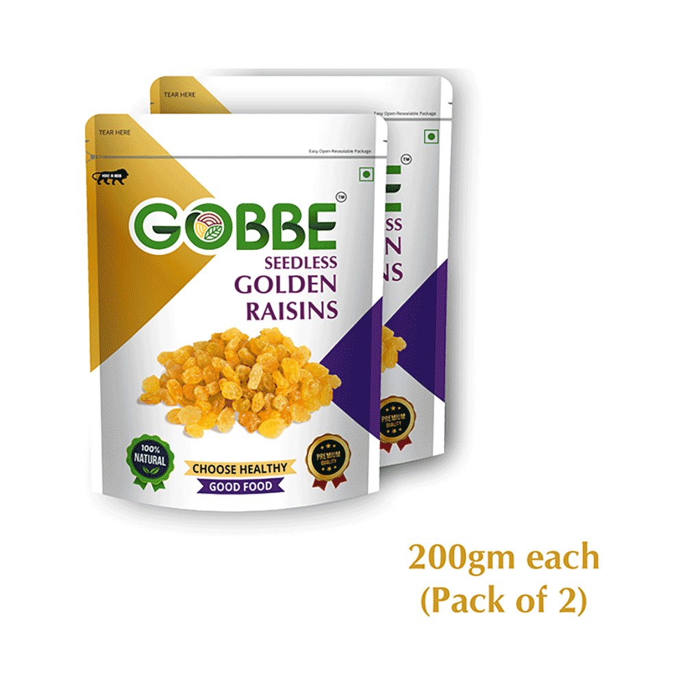 Gobbe Seedless Golden Raisins (200gm Each) - Image 3