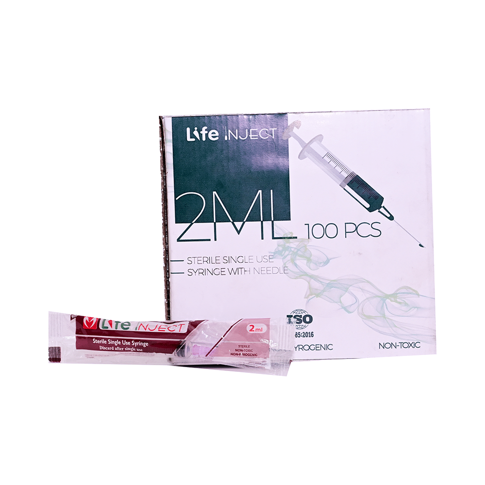 Life Inject 2ML Sterile Single Use Syringe with Needle - Image 2