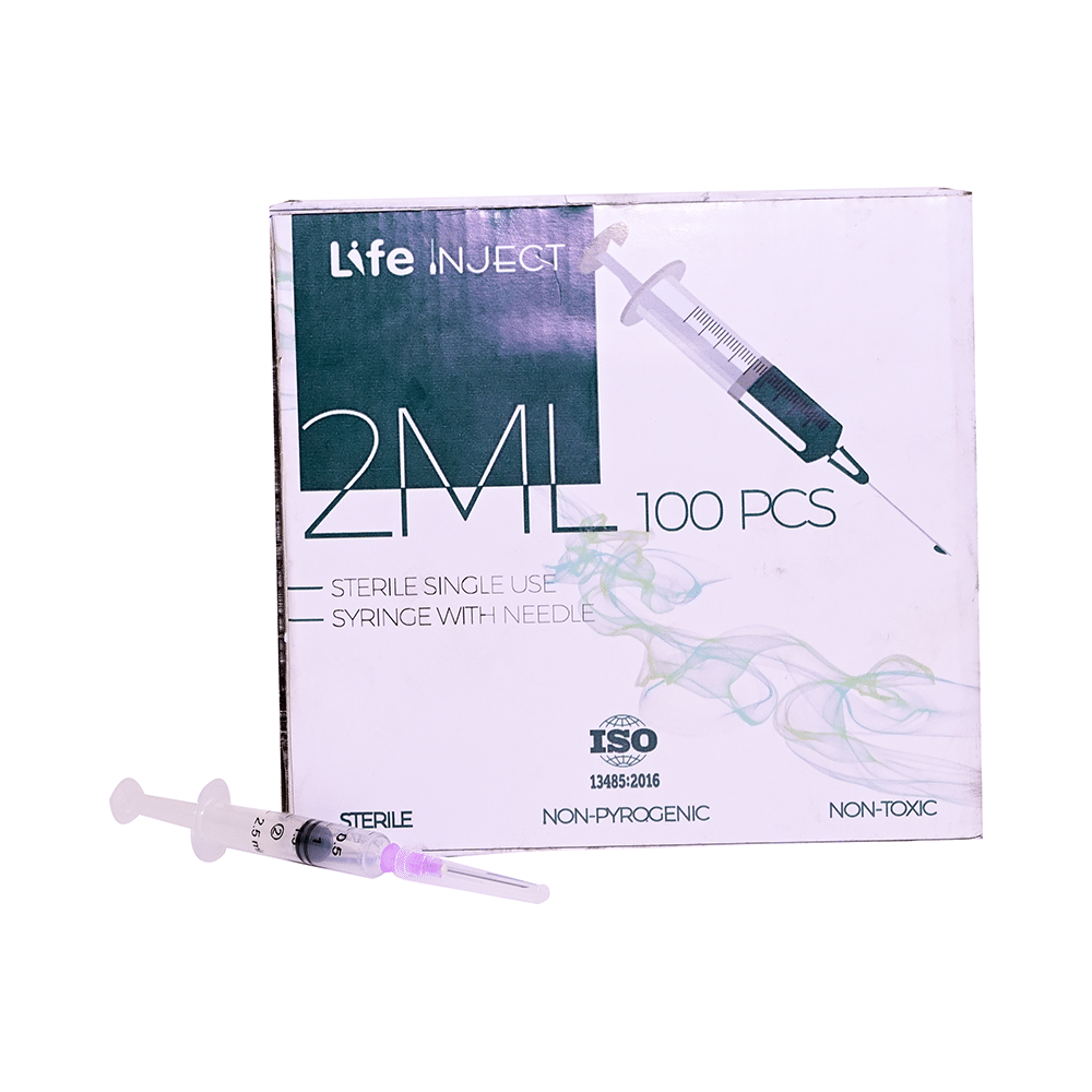 Life Inject 2ML Sterile Single Use Syringe with Needle - Image 3