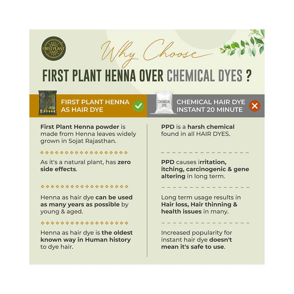 First Plant 100% Pure and Organic Henna Powder(200gm Each) - Image 6