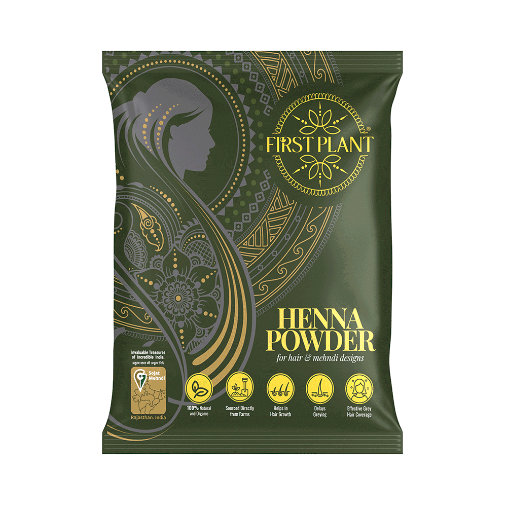 First Plant 100% Pure and Organic Henna Powder(200gm Each) - Image 1