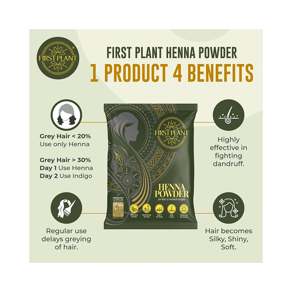 First Plant 100% Pure and Organic Henna Powder(200gm Each) - Image 4