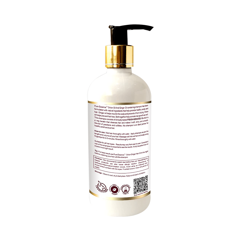 Pure Essence Combo Pack of Onion Ginger Shampoo 250ml & Onion Ginger Hair Oil 100ml - Image 4