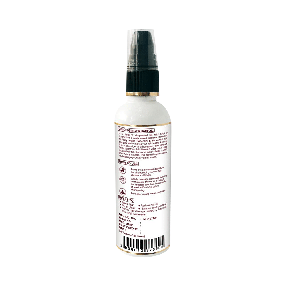 Pure Essence Combo Pack of Onion Ginger Shampoo 250ml & Onion Ginger Hair Oil 100ml - Image 2