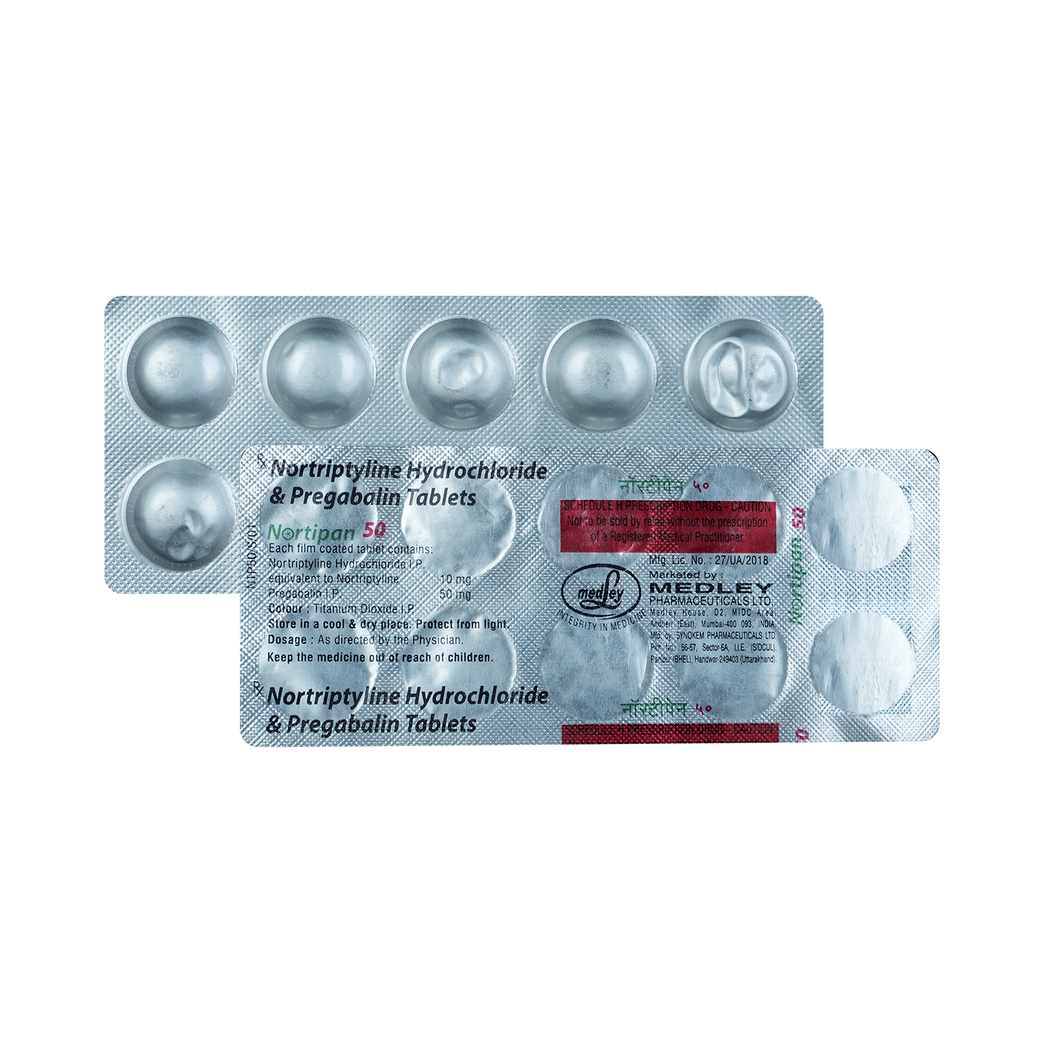 Nortipan 50mg/10mg Tablet - Image 1