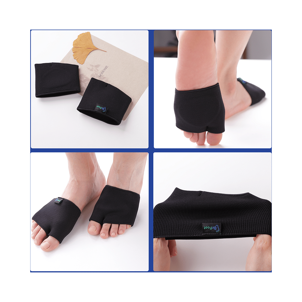 Dr Foot Forefoot Gel Sleeves Cushion Pads With Ball Of Foot Pain Relief Medium - Image 3