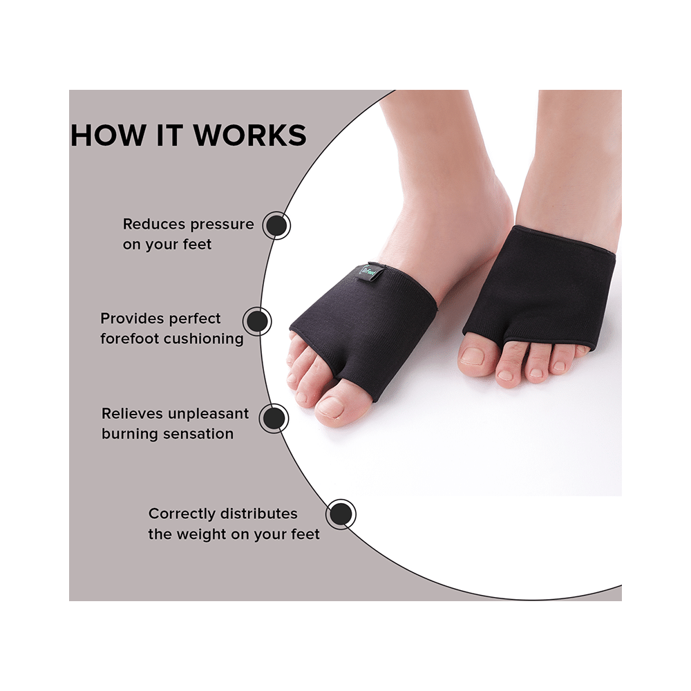 Dr Foot Forefoot Gel Sleeves Cushion Pads With Ball Of Foot Pain Relief Medium - Image 5