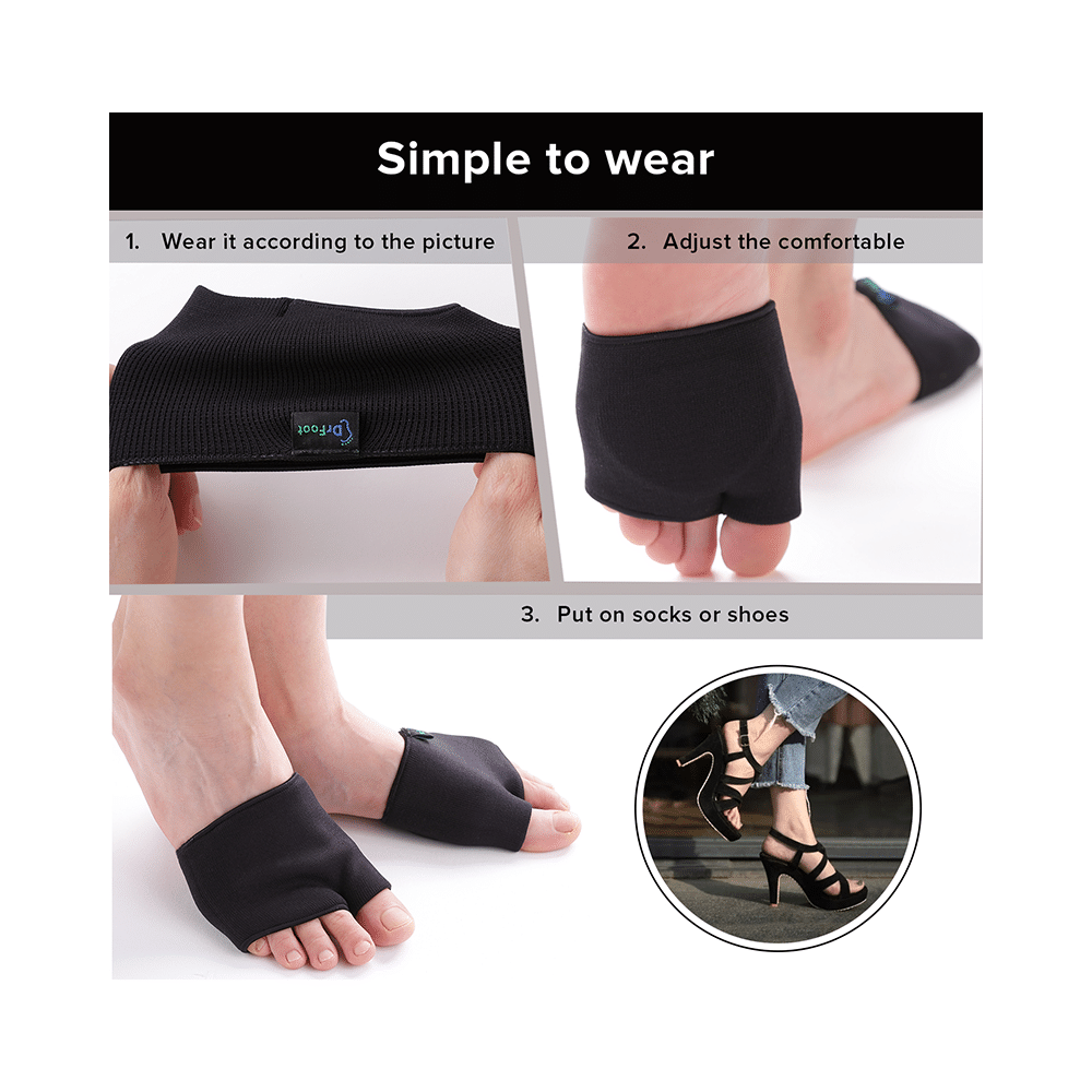 Dr Foot Forefoot Gel Sleeves Cushion Pads With Ball Of Foot Pain Relief Medium - Image 8