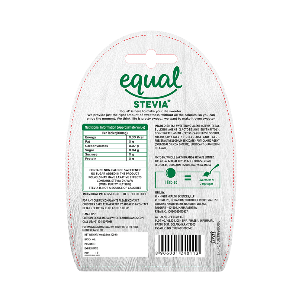 Equal Stevia Natural Sweetener with Zero Calorie Tablet (100 Each) - Image 2