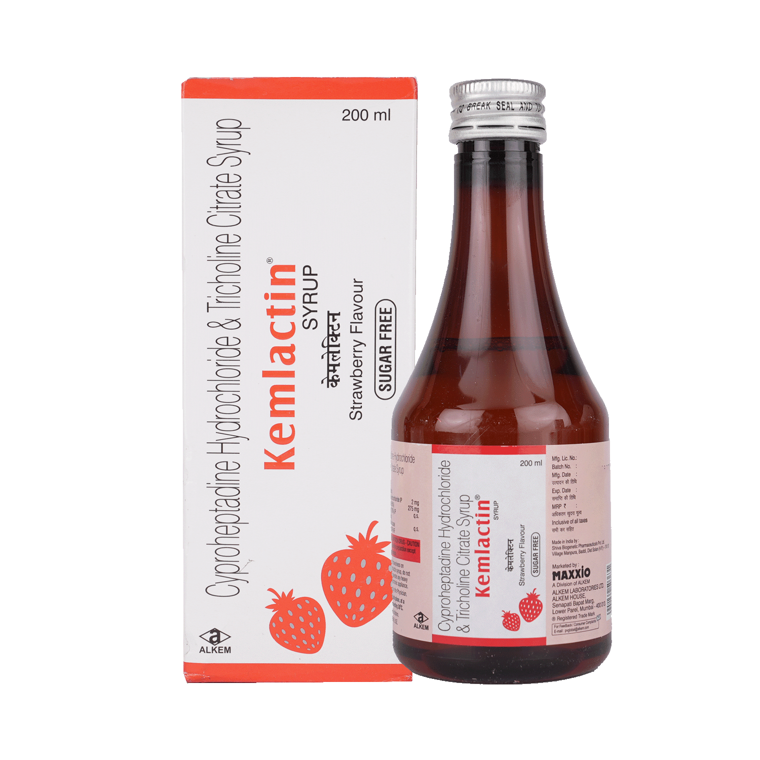Kemlactin Syrup Strawberry Sugar Free