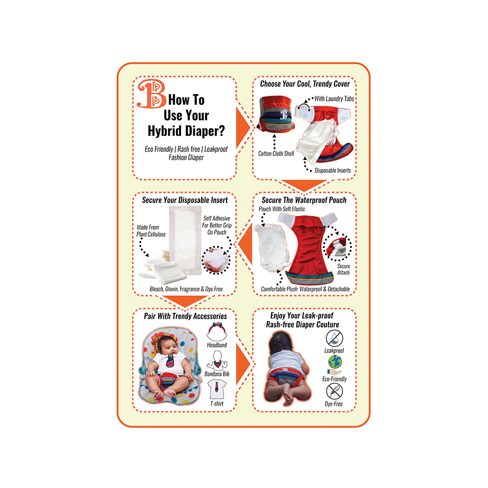 Bdiapers Disposable Inserts with Washable Cover Small - Image 6