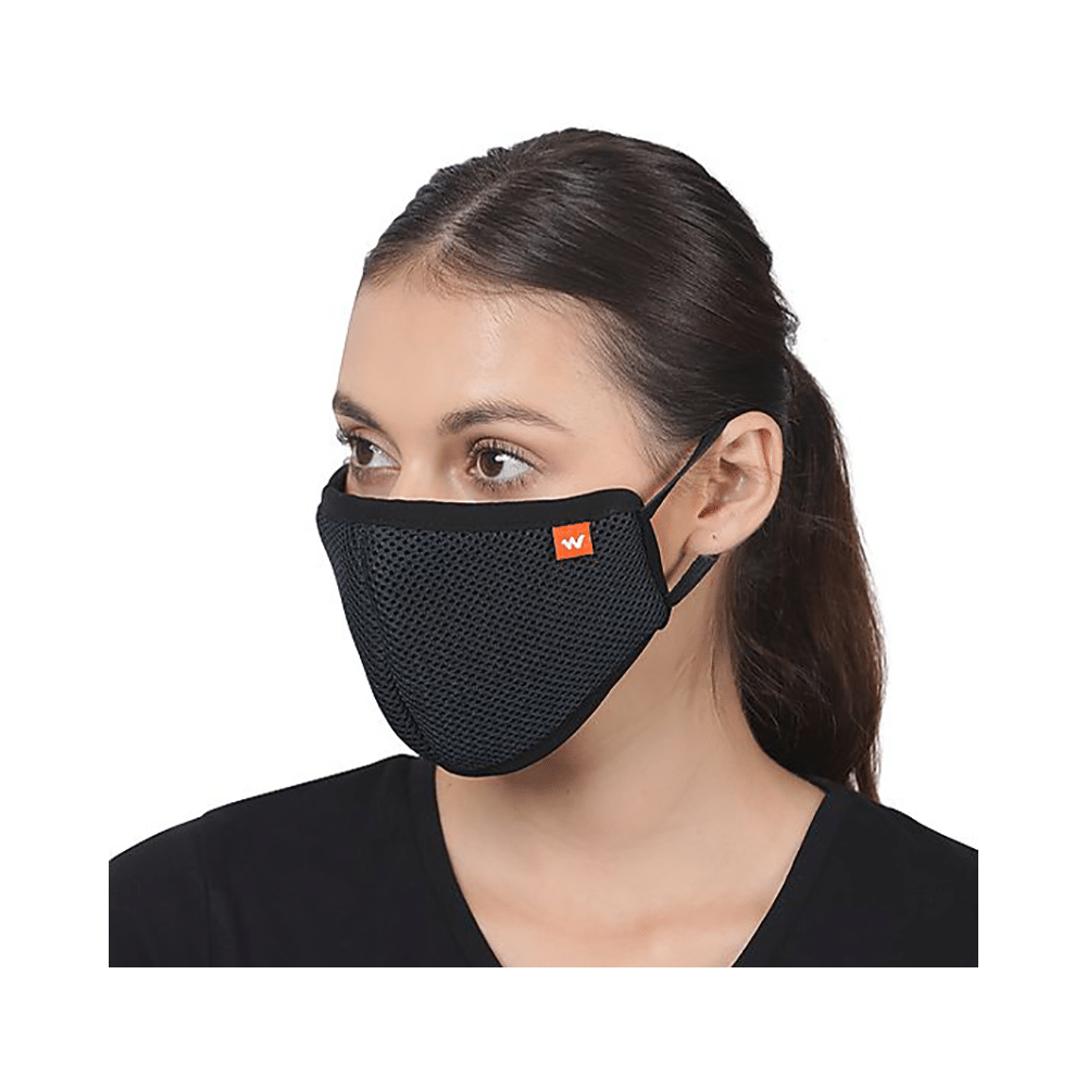 Wildcraft HypaShield W95 Reusable Outdoor Protection Respirator Black Large Mask - Image 5