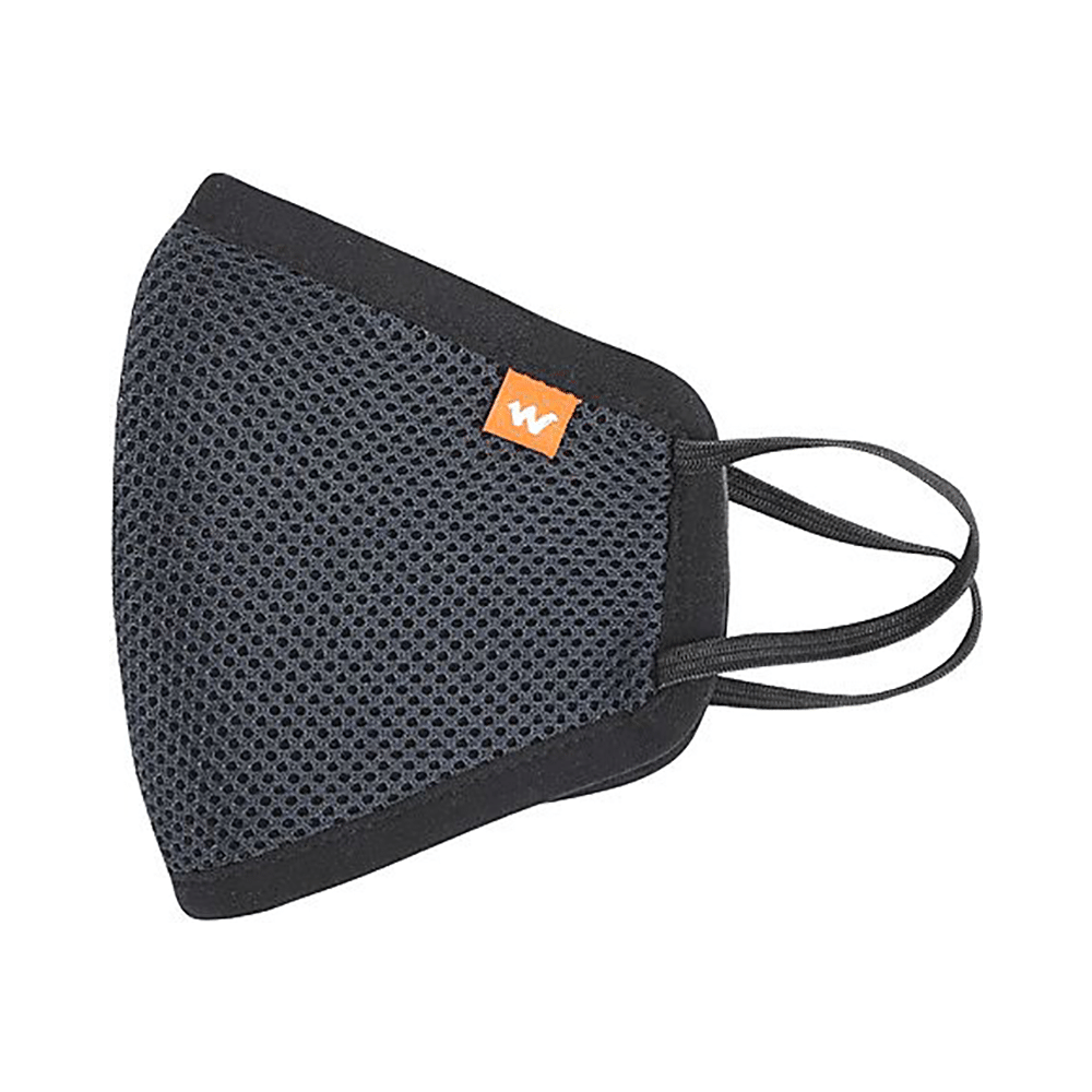 Wildcraft HypaShield W95 Reusable Outdoor Protection Respirator Black Large Mask - Image 1
