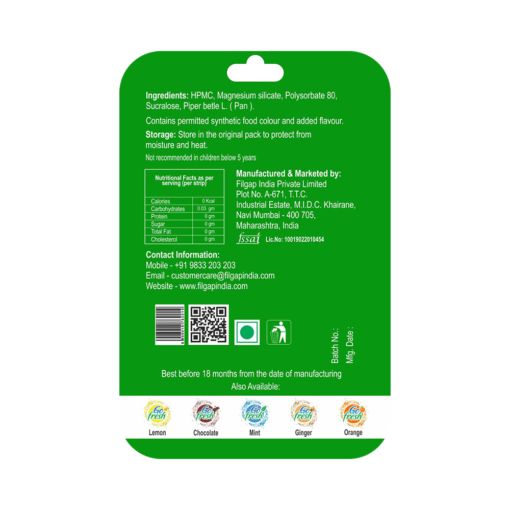 Filgap Go Fresh Mouth Dissolving Strip Pan - Image 2