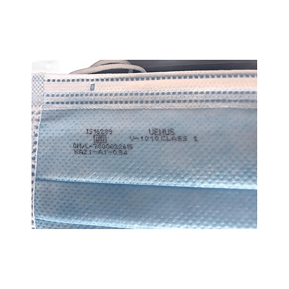 Venus V 1010 Ear Loop Surgical Mask Light Blue Large - Image 3