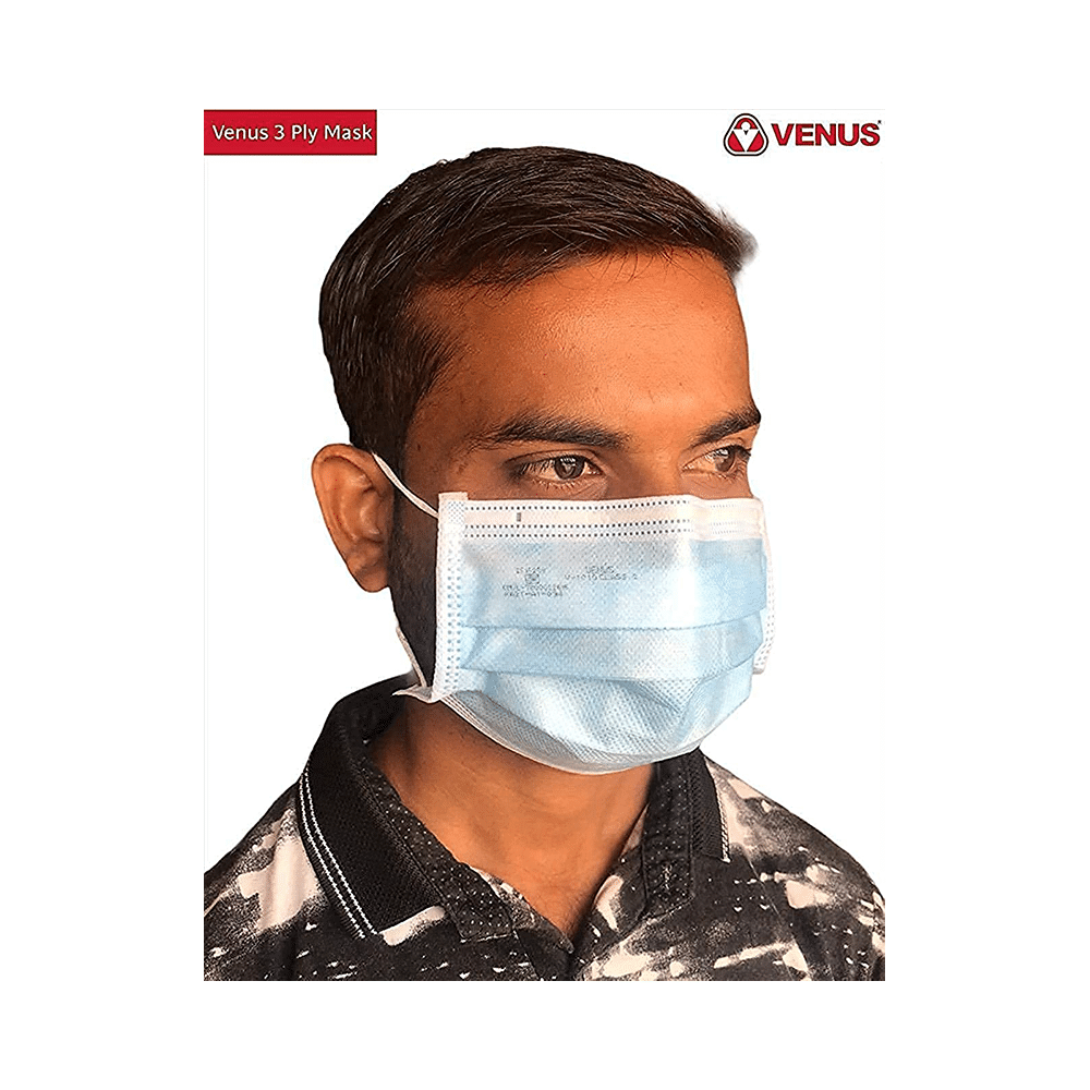 Venus V 1010 Ear Loop Surgical Mask Light Blue Large - Image 7