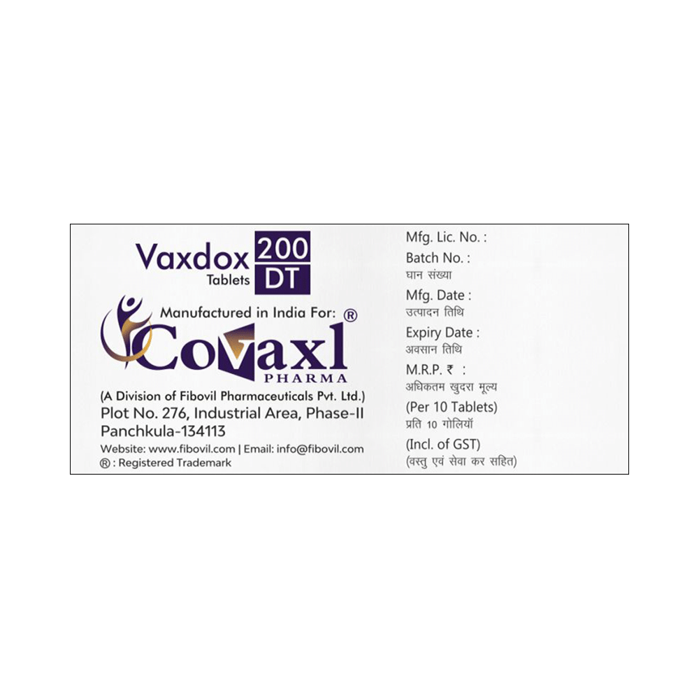 Vaxdox 200mg Tablet DT - Image 3