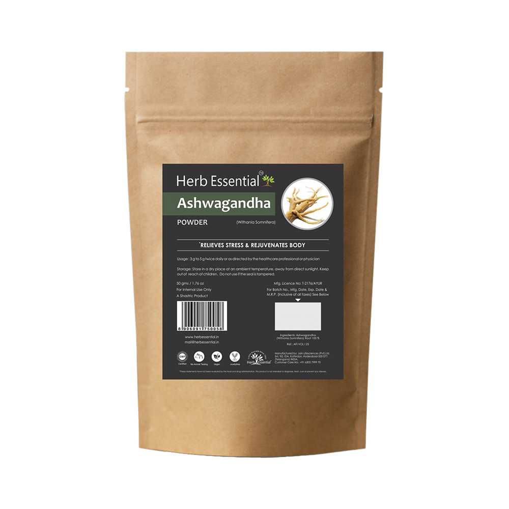 Herb Essential Ashwagandha (Withania Somnifera) Root Powder - Image 1