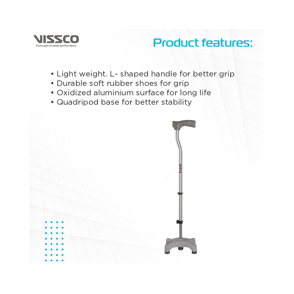 Vissco 909 Avanti L Shape Quadripod Stick Universal - Image 2