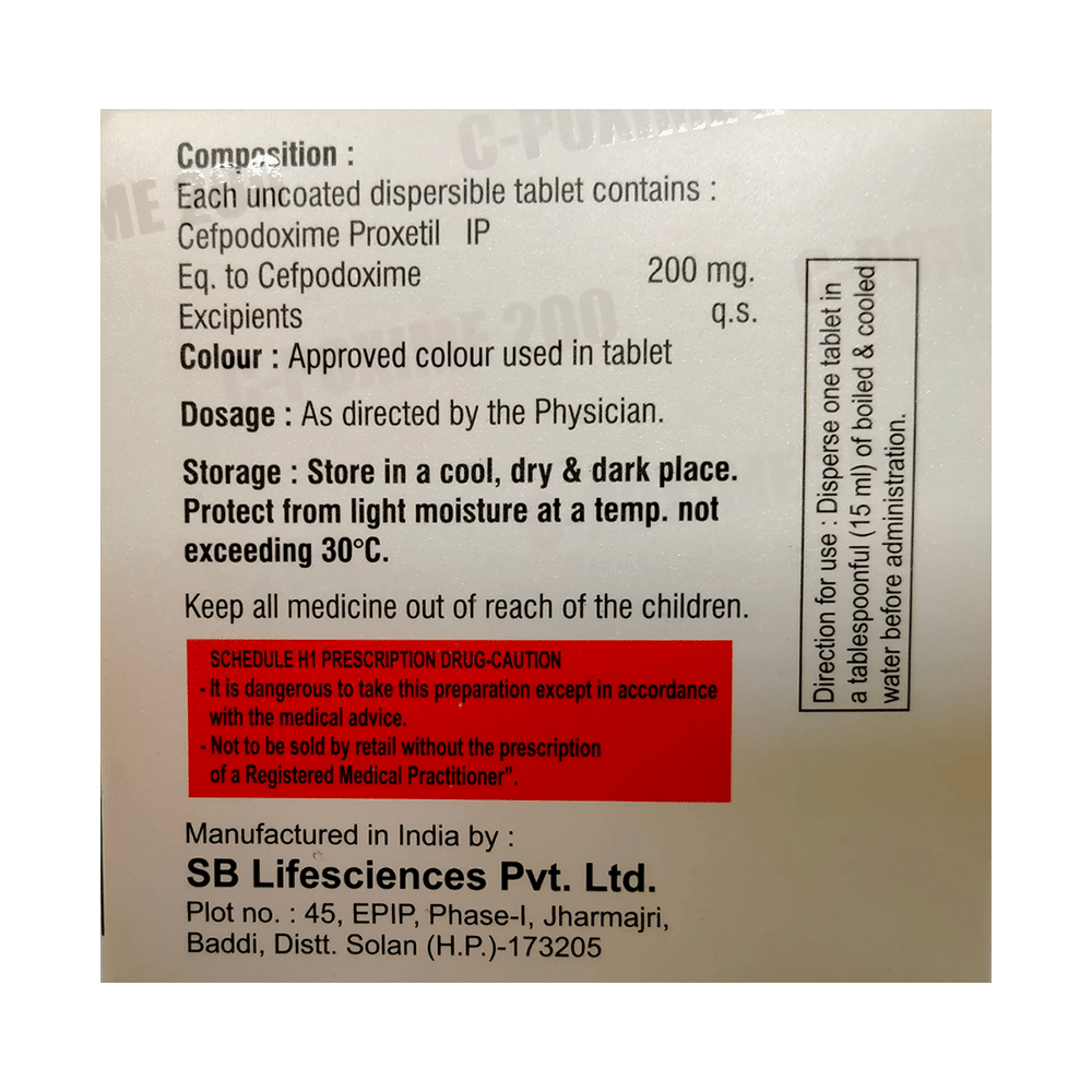 C-Poxime 200 Tablet DT - Image 2