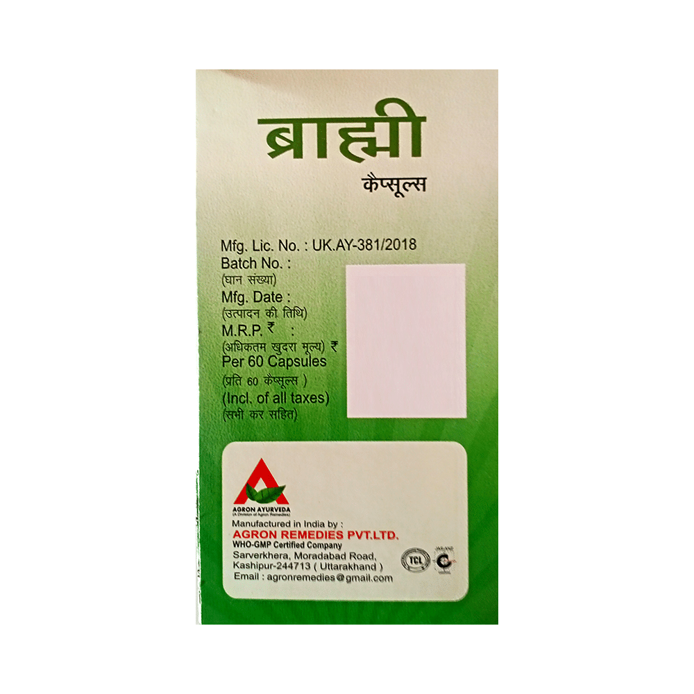 Agron Ayurveda Brahmi Capsule - Image 3