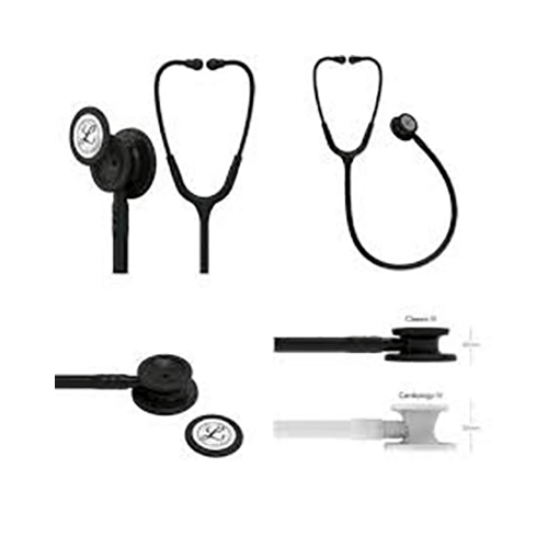 3M Littmann Classic III Stethoscope, Black Edition Chestpiece, Black Tube, 27 inch, 5803 - Image 4