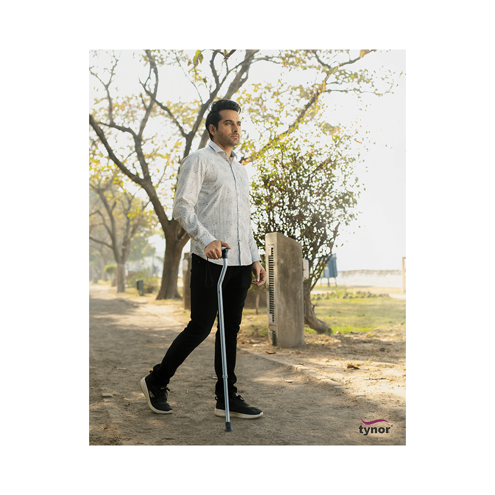 Tynor L-07 Walking Stick (Soft Top) Universal Silver - Image 6