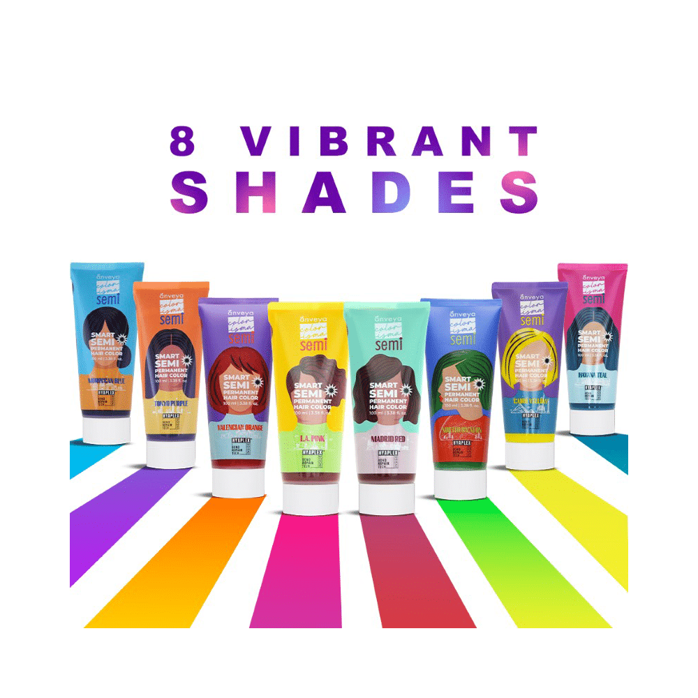 Anveya Colorisma Semi Permanent Hair Color Moroccan Blue - Image 6