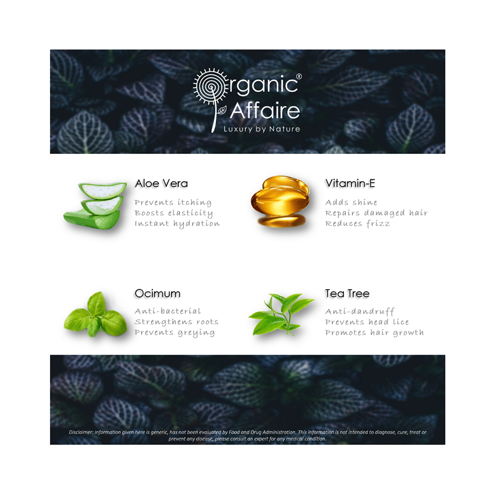 Organic Affaire Silka Shampoo with Basil, Tea Tree & Aloe Vera for Dandruff (300ml Each) - Image 5