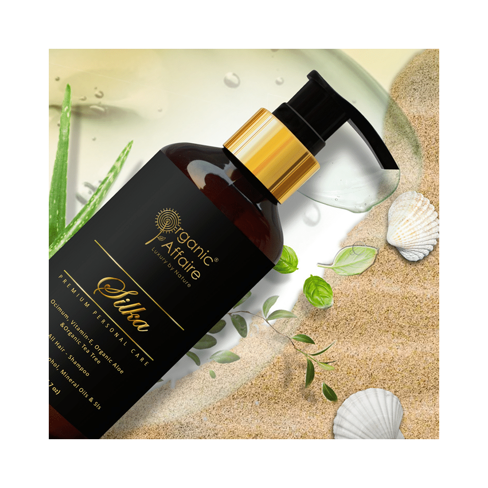 Organic Affaire Silka Shampoo with Basil, Tea Tree & Aloe Vera for Dandruff (300ml Each) - Image 7