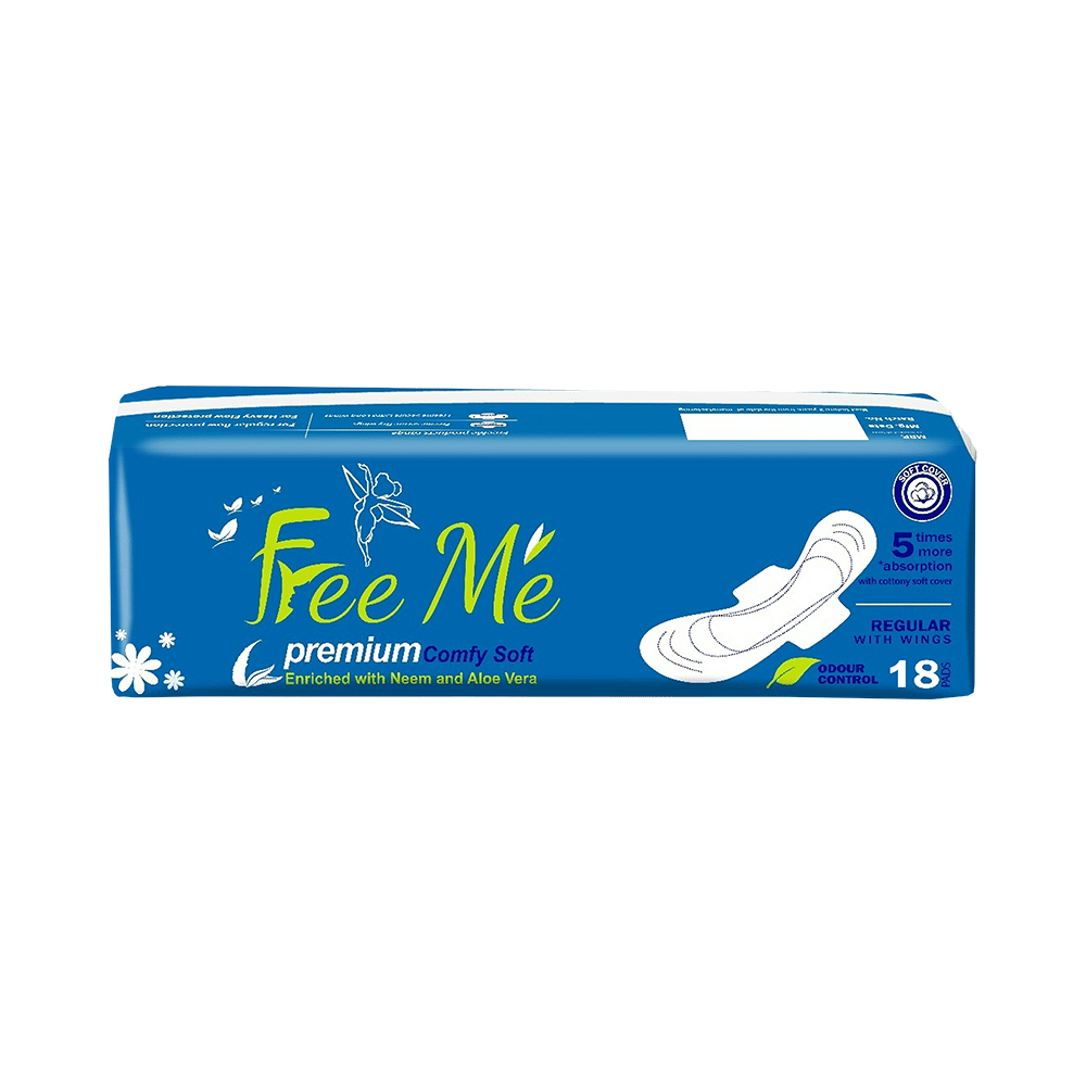 Free Me Premium Comfy Soft Sanitary Pads (18 Each) Large - Image 1