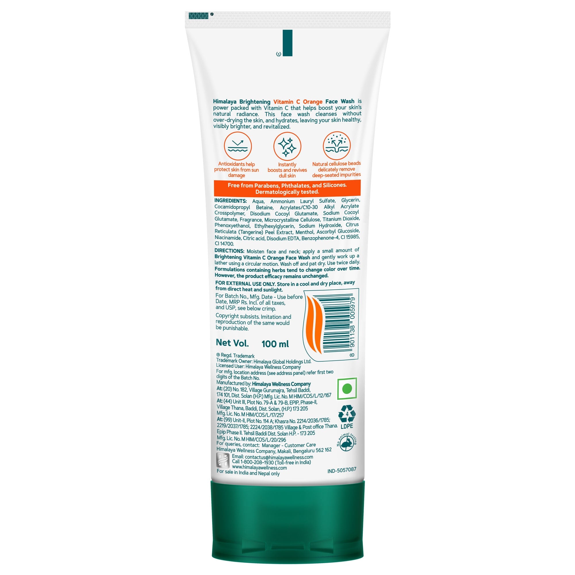 Himalaya Brightening Vitamin C Orange Face Wash - Image 2