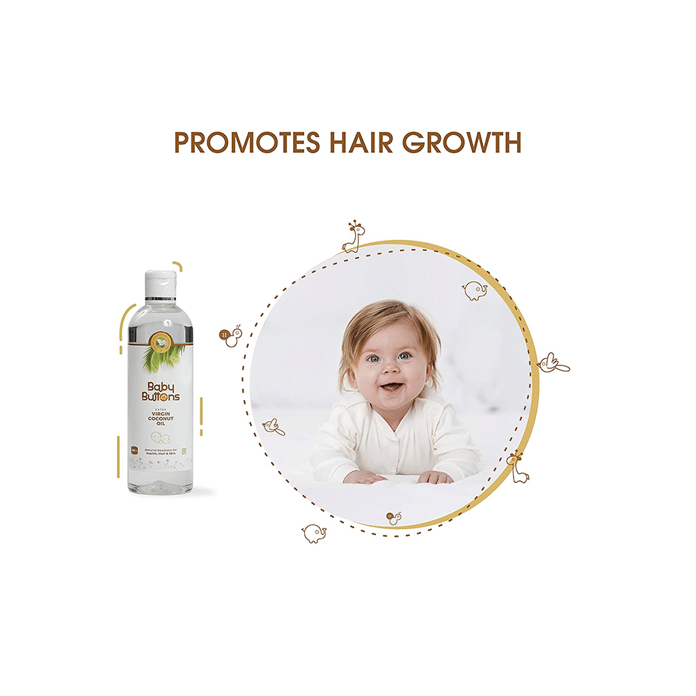 Baby Buttons Extra Virgin Coconut Oil (200ml Each) - Image 2