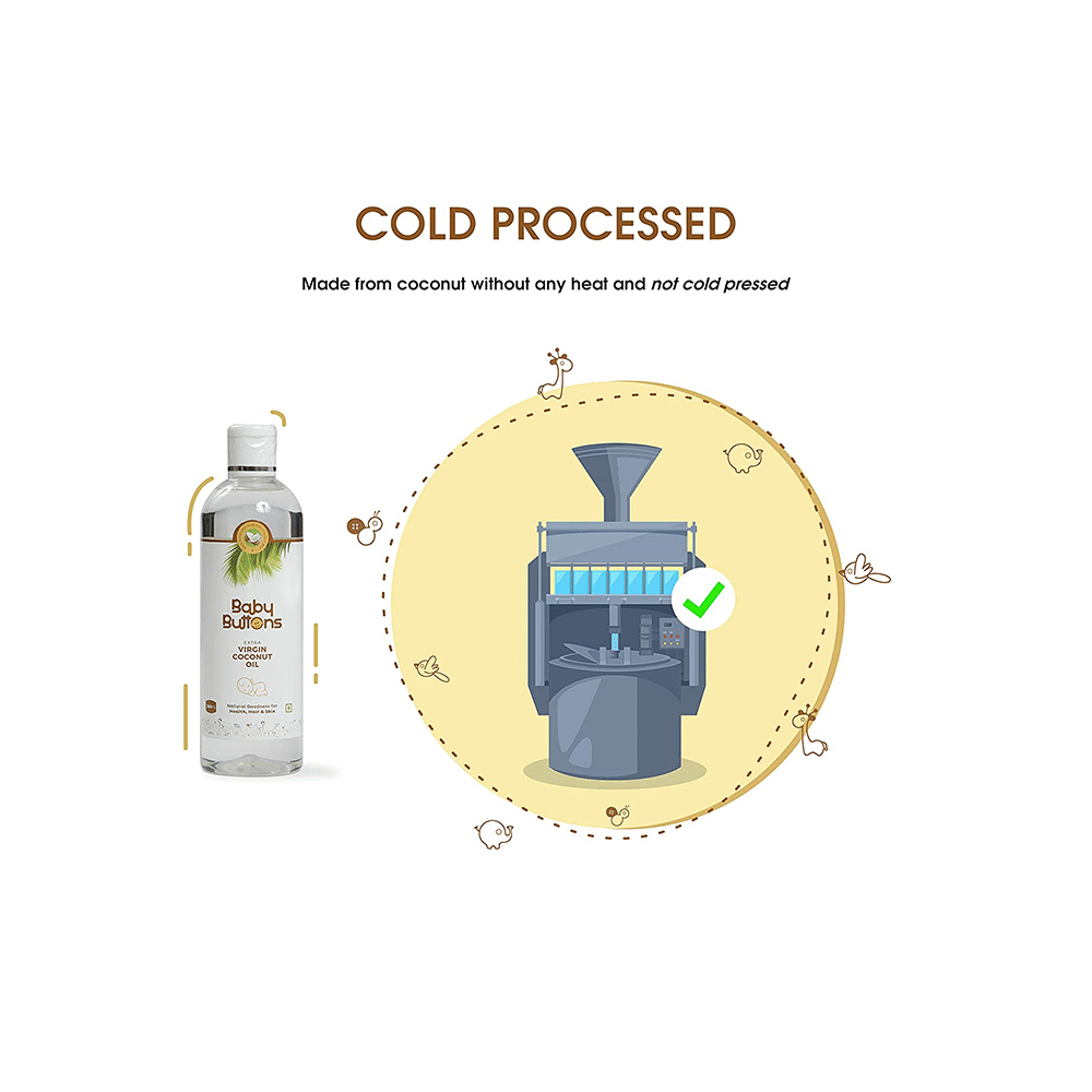 Baby Buttons Extra Virgin Coconut Oil (200ml Each) - Image 3